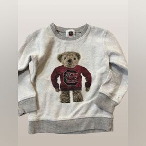 ☀️ Gray Crew Neck Sweatshirt with Teddy Bear Graphic